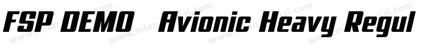 FSP DEMO   Avionic Heavy Regular字体转换